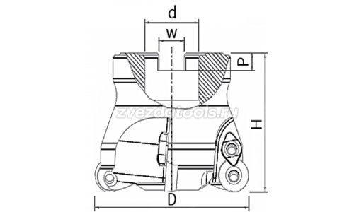 EMR6R-63-22-4T Фреза торцевая насадная EMR6R-63-22-4T Фреза торцевая насадная