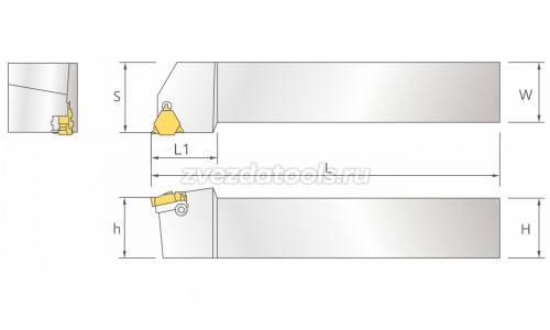 SEL1212F16 Резец (державка) для наружной резьбы SEL1212F16 Резец (державка) для наружной резьбы