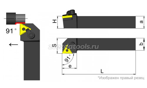 DTGNL3225P16 Резец токарный (державка) по металлу DTGNL3225P16 Резец токарный (державка) по металлу