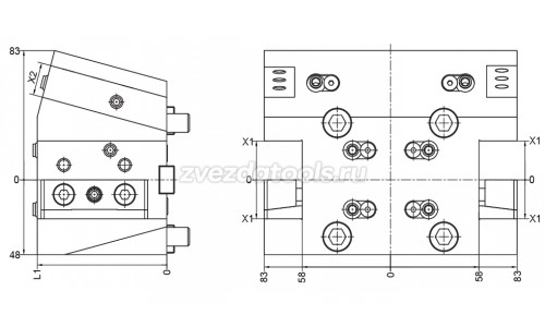 BMT65MOD24-25 Держатель токарного инструмента BMT с половинным индексом, внешняя подача СОЖ BMT65MOD24-25 Держатель токарного инструмента BMT с половинным индексом, внешняя подача СОЖ