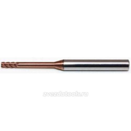 YP604LG D1-1.5-10-d0.95-D4-50L-4T Твердосплавная концевая фреза 4-х зубая  с удлиненной шейкой для обработки стали до 55HRC