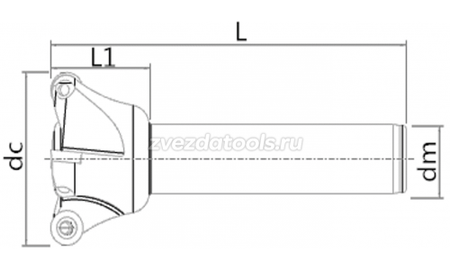 EMR5R-D80-C20-110-6T Фреза концевая EMR5R-D80-C20-110-6T Фреза концевая