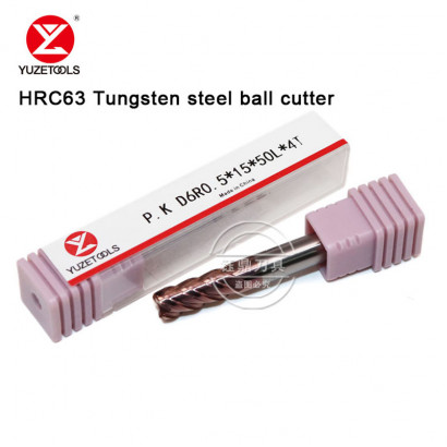 YH634N D1.5-R0.1-4.5-D4-50L-4T Твердосплавная концевая радиусная фреза 4-х зубая для обработки материалов до 55HRC