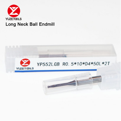 YP552LGB R0.15-0.6-2-d0.27-D4-50L-2T Сферическая 2-х зубая фреза из твердого сплава с удлиненной шейкой