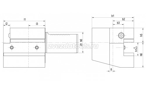 C1-25x16x55 Аксиальный резцедержатель VDI правый C1-25x16x55 Аксиальный резцедержатель VDI правый