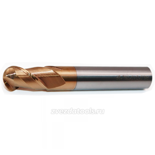 YP602B R1-4-D4-50L-2T Твердосплавная сферическая фреза 2-х зубая для обработки стали до 60HRC